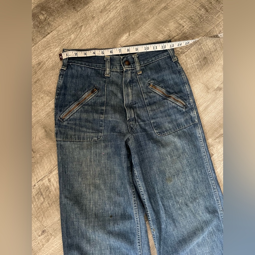 Vintage BIG YANK Women's Blue Wide-Leg Jeans - Picture 9 of 9